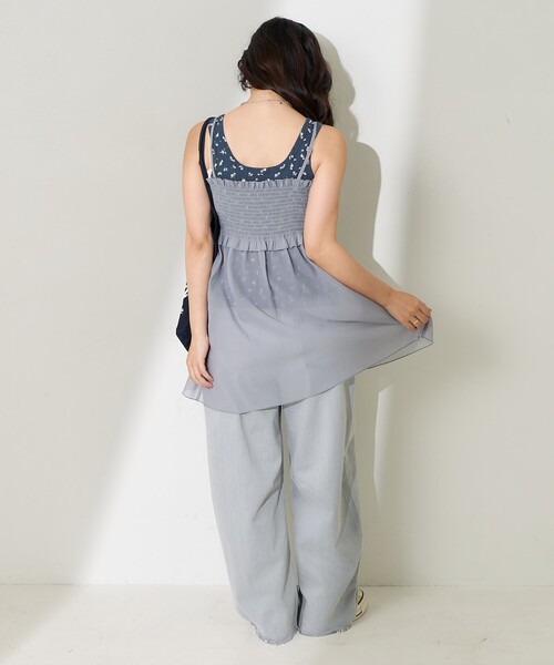 FREAK'S STORE(フリークスストア)の「花柄針抜きフライスヘンリータンクトップ(タンクトップ・レディース・オフホワイト/グレー/ネイビー・フリ-)」の20枚目の写真