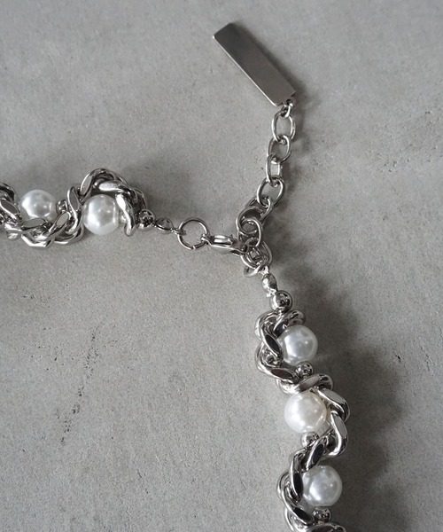 chuclla（チュクラ）の「ツイストパール リンクネックレス cha25s027（ネックレス・レディース・シルバー・FREE）」の8枚目の写真