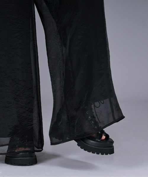 Ellno Loset(エルノロゼット)の「シアードッキングワイドパンツ/SET UP対応(その他パンツ・メンズ・ブラック/グレー・SMALL/X-SMALL/LARGE/MEDIUM)」の13枚目の写真