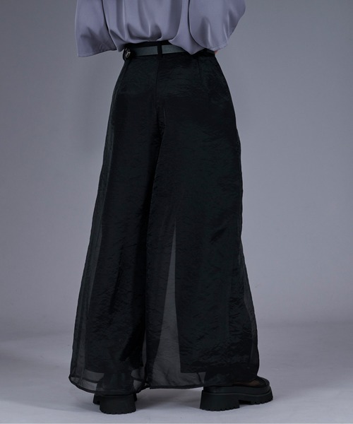 Ellno Loset(エルノロゼット)の「シアードッキングワイドパンツ/SET UP対応(その他パンツ・メンズ・ブラック/グレー・SMALL/X-SMALL/LARGE/MEDIUM)」の10枚目の写真
