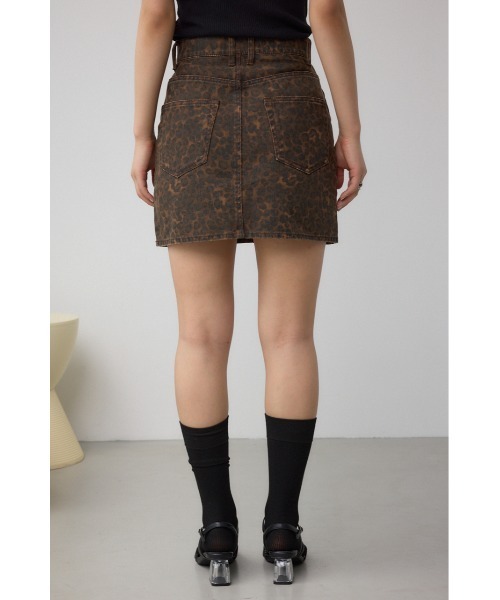 AZUL by moussy(アズールバイマウジー)の「AZUL DENIM レオパードミニスカート(デニムスカート・レディース・ブラウン系その他・SMALL/MEDIUM)」の7枚目の写真