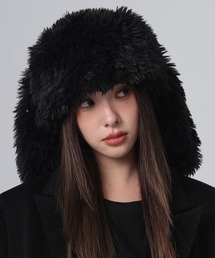 ビンテージ ファーハット フランス製 フェイク 帽子 ニット帽 キャップ 美品 Per sist ence ニット帽 ニットキャップ ファーニットフライト
