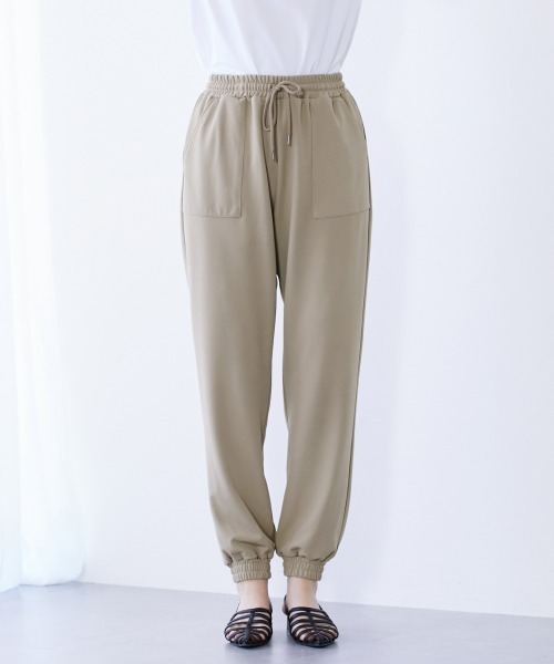 slattgir(スラットジール)の「高身長 着心地ラクチンボリュームカットソージョガーパンツ(セットアップ対応)(トールサイズ)(その他パンツ・レディース・グレイッシュベージュ/チャコール・5L/M/L/LL/3L/4L)」の10枚目の写真