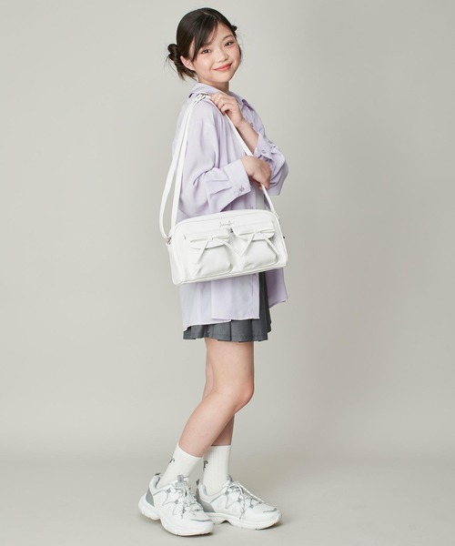 JENNI（ジェニィ）の「ダブルリボンポケットショルダー（ショルダーバッグ・キッズ・オフホワイト/ブラック・F）」の10枚目の写真
