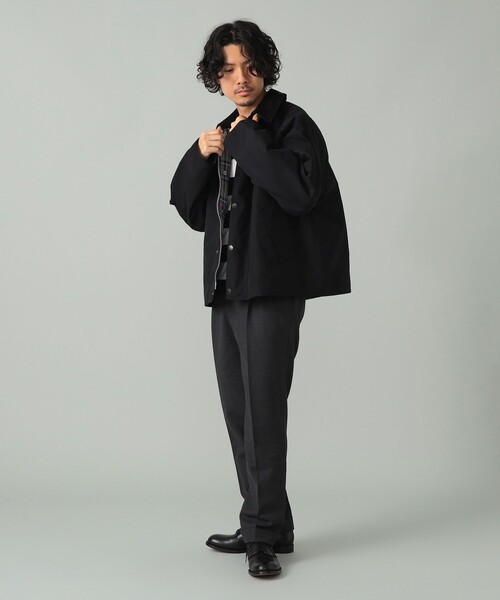 超美品！！！Barbour x BEAMS F TRANSPORT ブラック BEAMS F（ビームスF）【別注】Barbour / TRANSPORT ウォッシュド