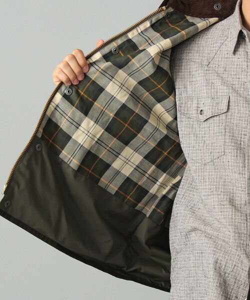 BEAMS F（ビームスエフ）の「【別注】Barbour / TRANSPORT ピーチスキン ジャケット（ブルゾン・メンズ・ブラック/オリーブ・40/42/34/38/36）」の15枚目の写真