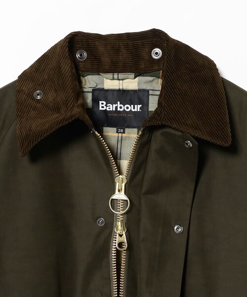 BEAMS F（ビームスエフ）の「【別注】Barbour / TRANSPORT ピーチスキン ジャケット（ブルゾン・メンズ・ブラック/オリーブ・40/42/34/38/36）」の13枚目の写真