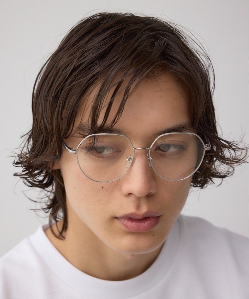 AZUL by moussy(アズールバイマウジー)の「メタルポリゴンシェイプアイウェア(メガネ・メンズ・ゴールド/シルバー・FREE)」の1枚目の写真