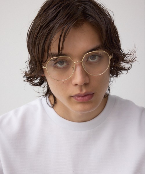 AZUL by moussy(アズールバイマウジー)の「メタルポリゴンシェイプアイウェア(メガネ・メンズ・ゴールド/シルバー・FREE)」の2枚目の写真