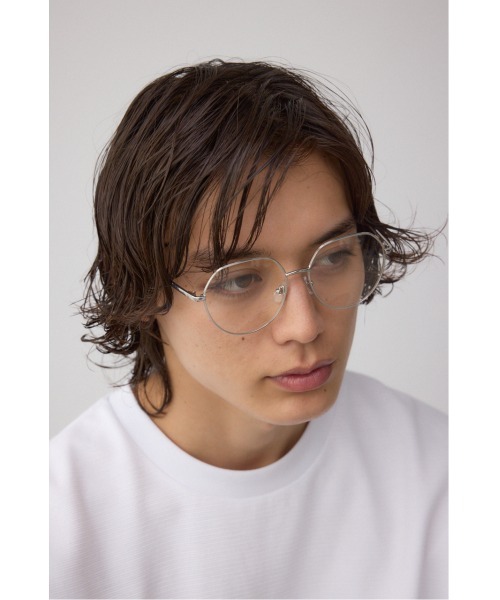 AZUL by moussy(アズールバイマウジー)の「メタルポリゴンシェイプアイウェア(メガネ・メンズ・ゴールド/シルバー・FREE)」の3枚目の写真