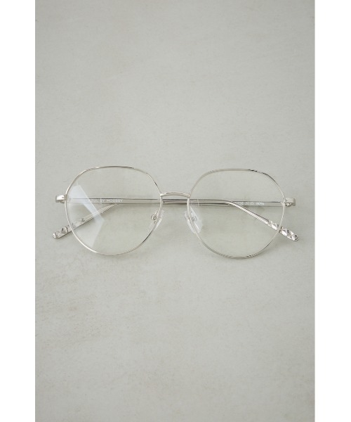 AZUL by moussy(アズールバイマウジー)の「メタルポリゴンシェイプアイウェア(メガネ・メンズ・ゴールド/シルバー・FREE)」の4枚目の写真