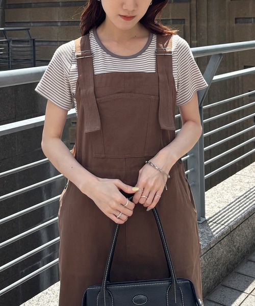 ISOOK（アイスー）の「【ISOOK / アイスー】マリンボーダーリブTシャツ / 半袖 クロップド丈 短丈 クルーネック ラウンドネック リブカットソー 細ボーダー ホワイト ブラック レッド ブラウン パープル 白 黒 茶 赤 紫 ZOZOTOWN限定（Tシャツ/カットソー・レディース・レッド/モカ/パープル/ブラック・FREE）」の13枚目の写真