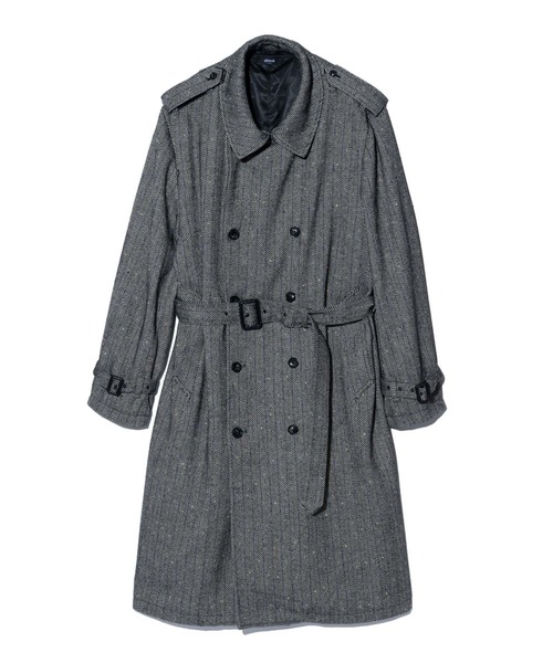 glamb（グラム）の「Big Trench Coat / ビッグトレンチコート（トレンチコート・メンズ・グレー/ブラウン/ブラック・S/M/L）」の5枚目の写真