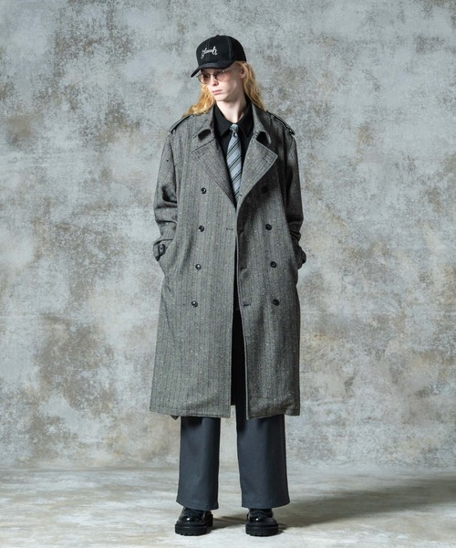glamb（グラム）の「Big Trench Coat / ビッグトレンチコート（トレンチコート・メンズ・グレー/ブラウン/ブラック・S/M/L）」の12枚目の写真
