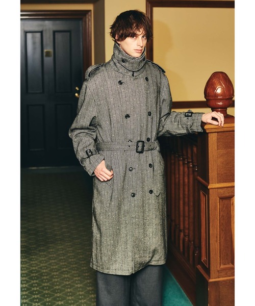 glamb（グラム）の「Big Trench Coat / ビッグトレンチコート（トレンチコート・メンズ・グレー/ブラウン/ブラック・S/M/L）」の20枚目の写真