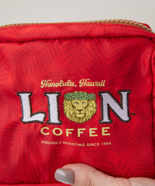 LION COFFEE(ライオンコーヒー)コラボスクエア型ポーチ（その他