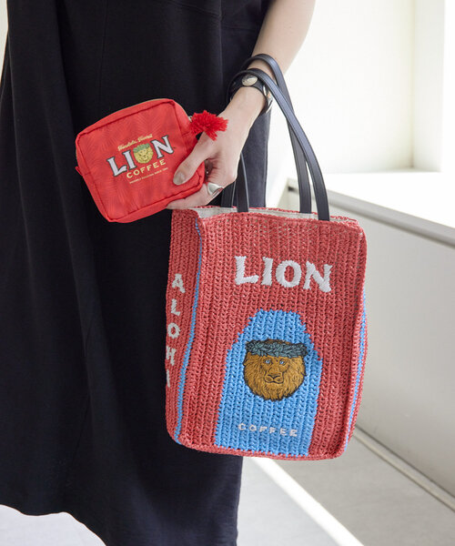 LION COFFEE(ライオンコーヒー)コラボスクエア型ポーチ（その他