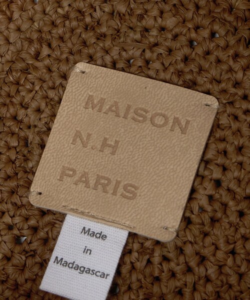 em. MAISON N.H PARIS NOA HAT ハット ブラウン MAISON N.H PARIS [メゾンエヌアッシュパリ] - Noa raffia hat