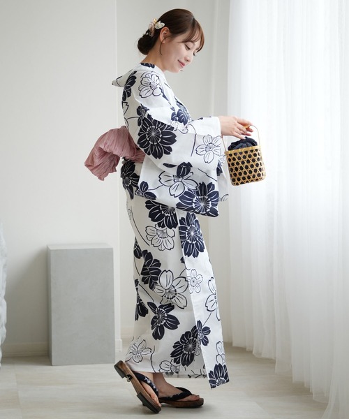 utatane 浴衣　zozotown完売品　下駄　帯　浴衣　3点セット utatane 浴衣 選べる浴衣3点セット utataneオリジナルデザイン