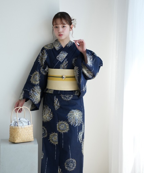 【未使用品】utatane 選べる浴衣3点セット utatane 浴衣 選べる浴衣3点セット 綿麻 古典レトロ レディース