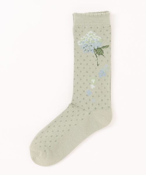 PINK HOUSE（ピンクハウス）の「あじさいモチーフソックス（ソックス/靴下・レディース・アイボリー/ピンク/ミント/ネイビー・フリー）」の8枚目の写真
