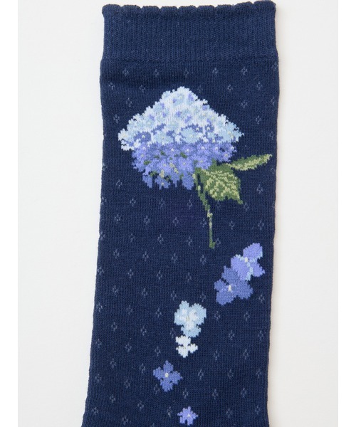 PINK HOUSE（ピンクハウス）の「あじさいモチーフソックス（ソックス/靴下・レディース・アイボリー/ピンク/ミント/ネイビー・フリー）」の10枚目の写真