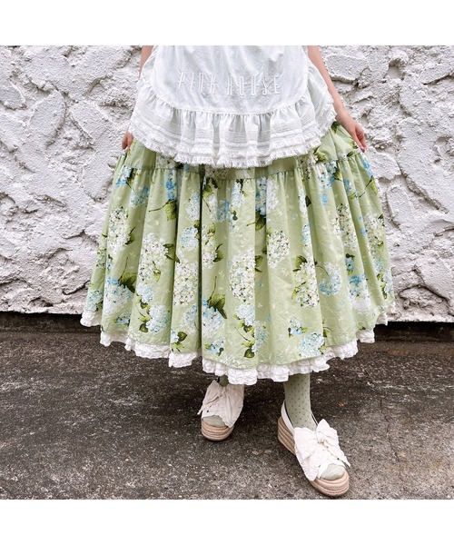 PINK HOUSE（ピンクハウス）の「あじさいモチーフソックス（ソックス/靴下・レディース・アイボリー/ピンク/ミント/ネイビー・フリー）」の14枚目の写真