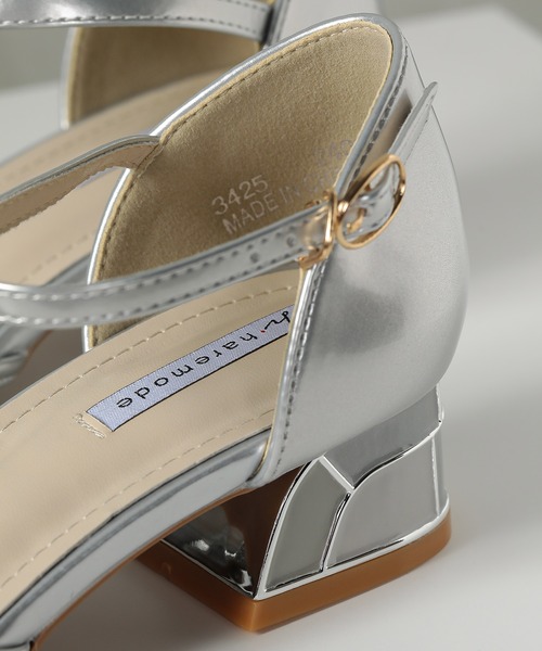 Kana（カナ）の「グリッター×メッシュ デザインヒール パンプス 結婚式 お呼ばれ オケージョン（パンプス・レディース・シルバー/ブラック/ベージュ・23/24/24.5/23.5/22.5）」の17枚目の写真