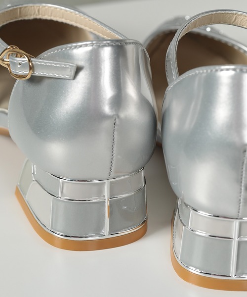 Kana（カナ）の「グリッター×メッシュ デザインヒール パンプス 結婚式 お呼ばれ オケージョン（パンプス・レディース・シルバー/ブラック/ベージュ・23/24/24.5/23.5/22.5）」の19枚目の写真