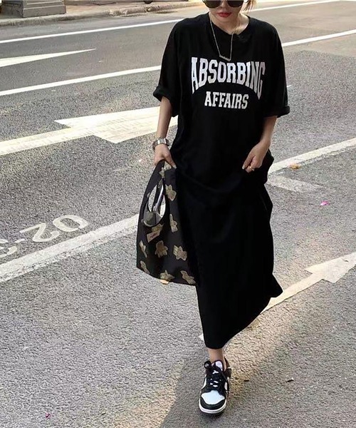 NinaetLina(ニナエリナ)の「Tシャツワンピース(ワンピース・レディース・ブラック/ホワイト/ピンク・FREE)」の2枚目の写真