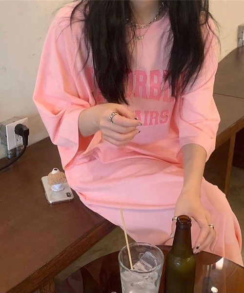 NinaetLina(ニナエリナ)の「Tシャツワンピース(ワンピース・レディース・ブラック/ホワイト/ピンク・FREE)」の13枚目の写真