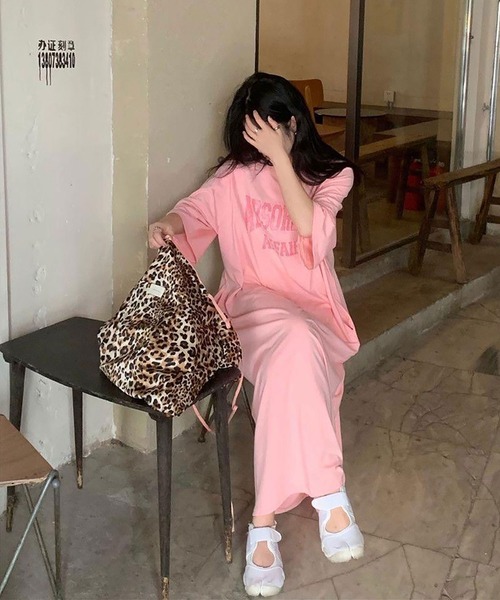 NinaetLina(ニナエリナ)の「Tシャツワンピース(ワンピース・レディース・ブラック/ホワイト/ピンク・FREE)」の16枚目の写真