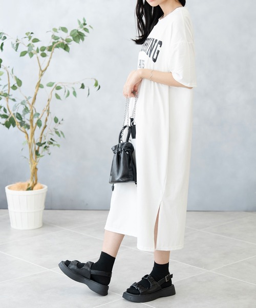 NinaetLina(ニナエリナ)の「Tシャツワンピース(ワンピース・レディース・ブラック/ホワイト/ピンク・FREE)」の22枚目の写真