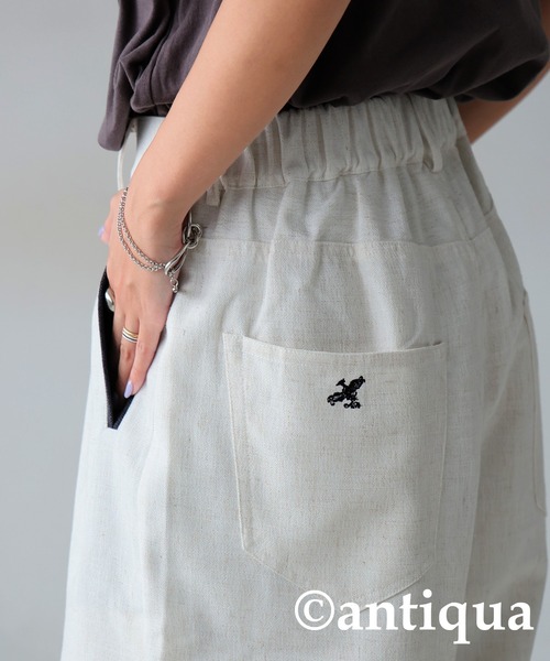 antiqua（アンティカ）の「鳳凰刺繍テーパードパンツ（その他パンツ・レディース・ブラック系その他/ホワイト系その他・MEDIUM/LARGE）」の6枚目の写真