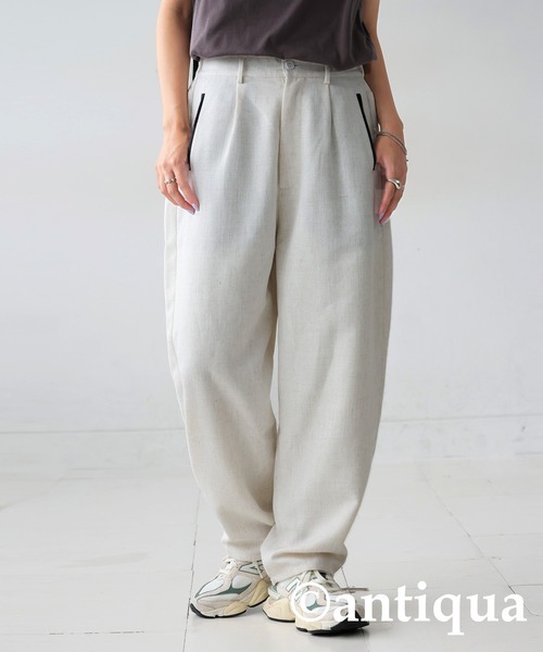 antiqua（アンティカ）の「鳳凰刺繍テーパードパンツ（その他パンツ・レディース・ブラック系その他/ホワイト系その他・MEDIUM/LARGE）」の9枚目の写真