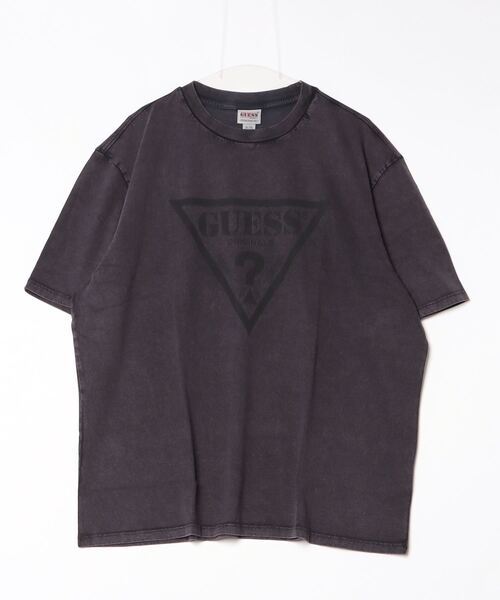 Guess(ゲス)の「GUESS GO VINTAGE TRIANGLE TEE Tシャツ(Tシャツ/カットソー・メンズ・ホワイト/スミクロ・M/XL/L)」の1枚目の写真