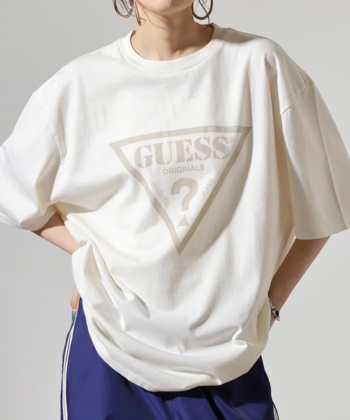 Guess(ゲス)の「GUESS GO VINTAGE TRIANGLE TEE Tシャツ(Tシャツ/カットソー・メンズ・ホワイト/スミクロ・M/XL/L)」の13枚目の写真