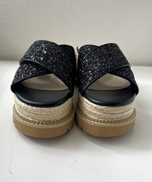 prose verse（プロズヴェール）の「ジュート厚底グリッターサンダル（サンダル・レディース・ブラック/シルバー・X-LARGE/LARGE/MEDIUM/SMALL）」の7枚目の写真