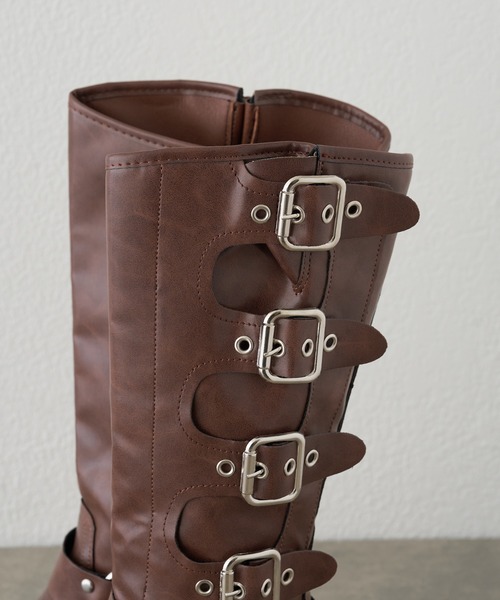 RAY CASSIN(レイカズン)の「エンジニアロングブーツ(ブーツ・レディース・ブラウン/ブラック・36/37/38)」の8枚目の写真