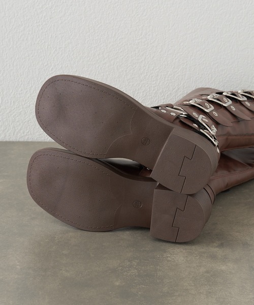 RAY CASSIN(レイカズン)の「エンジニアロングブーツ(ブーツ・レディース・ブラウン/ブラック・36/37/38)」の12枚目の写真