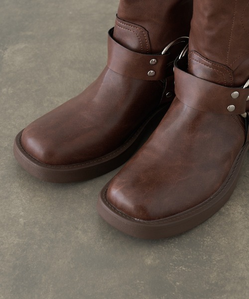 RAY CASSIN(レイカズン)の「エンジニアロングブーツ(ブーツ・レディース・ブラウン/ブラック・36/37/38)」の11枚目の写真