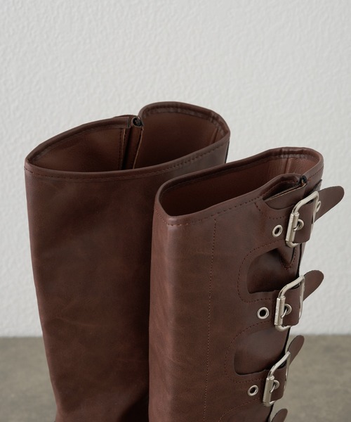 RAY CASSIN(レイカズン)の「エンジニアロングブーツ(ブーツ・レディース・ブラウン/ブラック・36/37/38)」の9枚目の写真