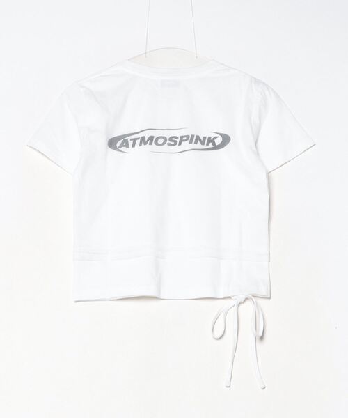 atmos pink(アトモスピンク)の「atmos pink Shirring Mini T-shirt / アトモス ピンク シャーリング ミニ ティシャツ(Tシャツ/カットソー・レディース・ブラック/ホワイト・M/S)」の19枚目の写真