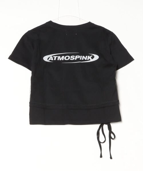 atmos pink(アトモスピンク)の「atmos pink Shirring Mini T-shirt / アトモス ピンク シャーリング ミニ ティシャツ(Tシャツ/カットソー・レディース・ブラック/ホワイト・M/S)」の20枚目の写真