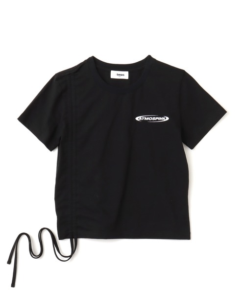 atmos pink(アトモスピンク)の「atmos pink Shirring Mini T-shirt / アトモス ピンク シャーリング ミニ ティシャツ(Tシャツ/カットソー・レディース・ブラック/ホワイト・M/S)」の12枚目の写真
