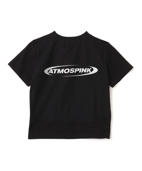 atmos pink(アトモスピンク)の「atmos pink Shirring Mini T-shirt / アトモス ピンク シャーリング ミニ ティシャツ(Tシャツ/カットソー・レディース・ブラック/ホワイト・M/S)」の18枚目の写真