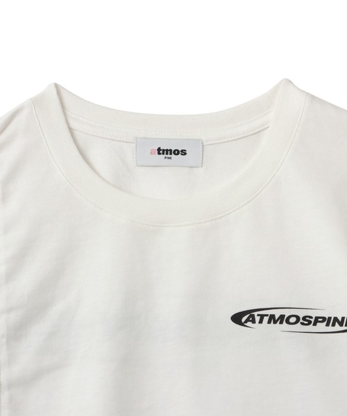 atmos pink(アトモスピンク)の「atmos pink Shirring Mini T-shirt / アトモス ピンク シャーリング ミニ ティシャツ(Tシャツ/カットソー・レディース・ブラック/ホワイト・M/S)」の7枚目の写真