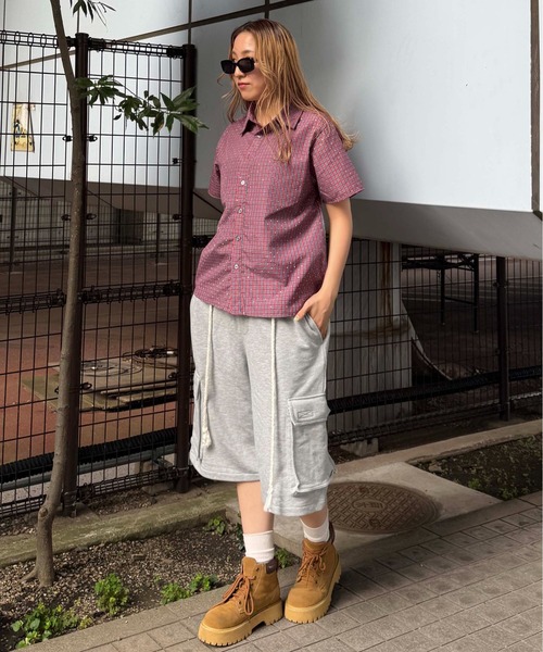 sedacle(セダクル)の「ハーフカーゴスウェットパンツ(スウェットパンツ・レディース・ブラック/グレー・LARGE/MEDIUM/SMALL)」の9枚目の写真