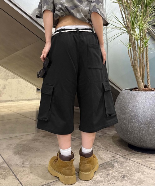 sedacle(セダクル)の「ハーフカーゴスウェットパンツ(スウェットパンツ・レディース・ブラック/グレー・LARGE/MEDIUM/SMALL)」の13枚目の写真