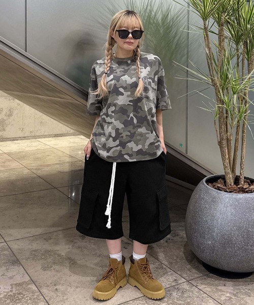 sedacle(セダクル)の「ハーフカーゴスウェットパンツ(スウェットパンツ・レディース・ブラック/グレー・LARGE/MEDIUM/SMALL)」の15枚目の写真